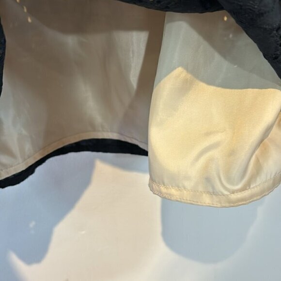 Loft black cotton eyelet sleeveless shift dress size 10P - Picture 7 of 7